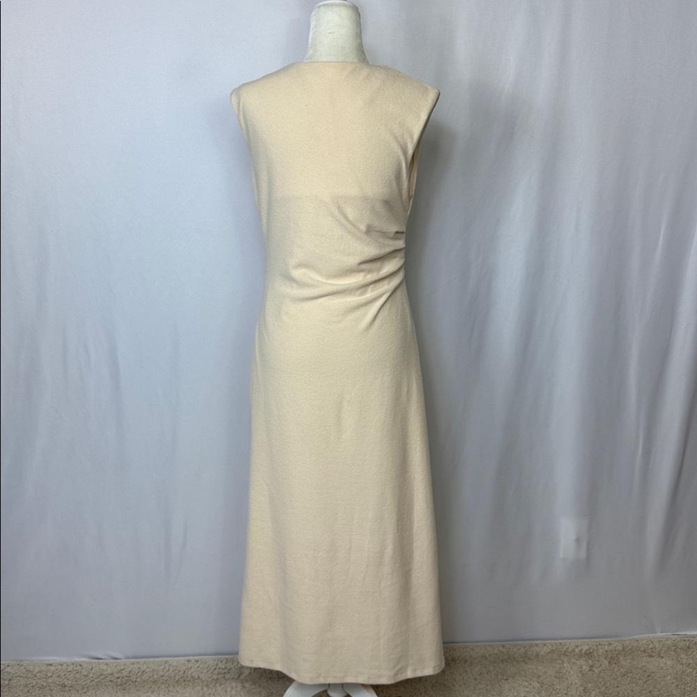 ASTR The Label Draped Midi Dress Size Medium Butter Cream NWOT - Picture 10 of 15